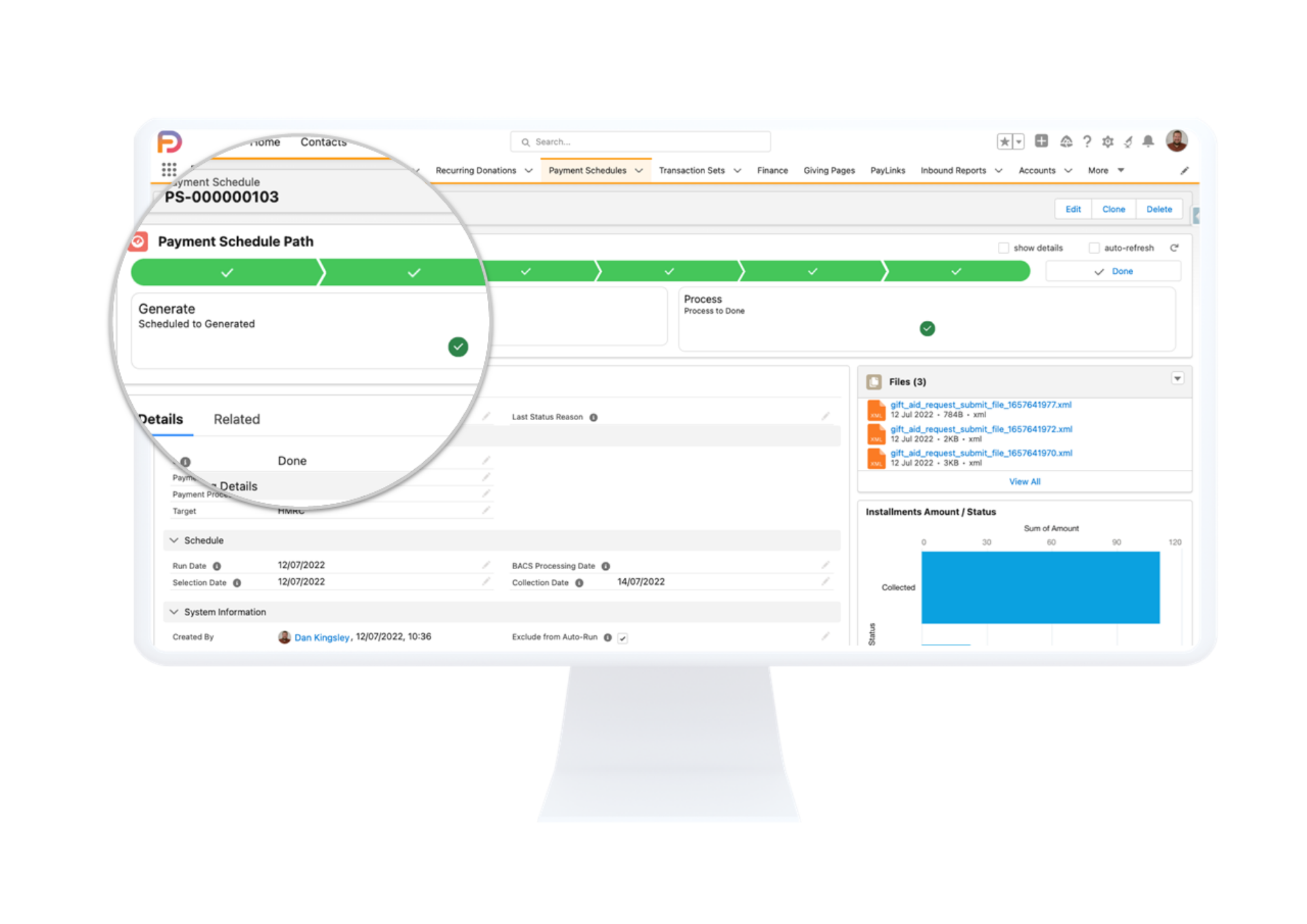 image of FinDock's supported payment processors in Salesforce