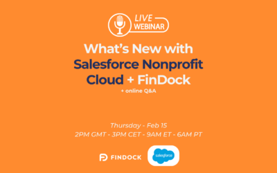 Webinar: What’s New with Salesforce Nonprofit Cloud + FinDock (EU/UK&I)
